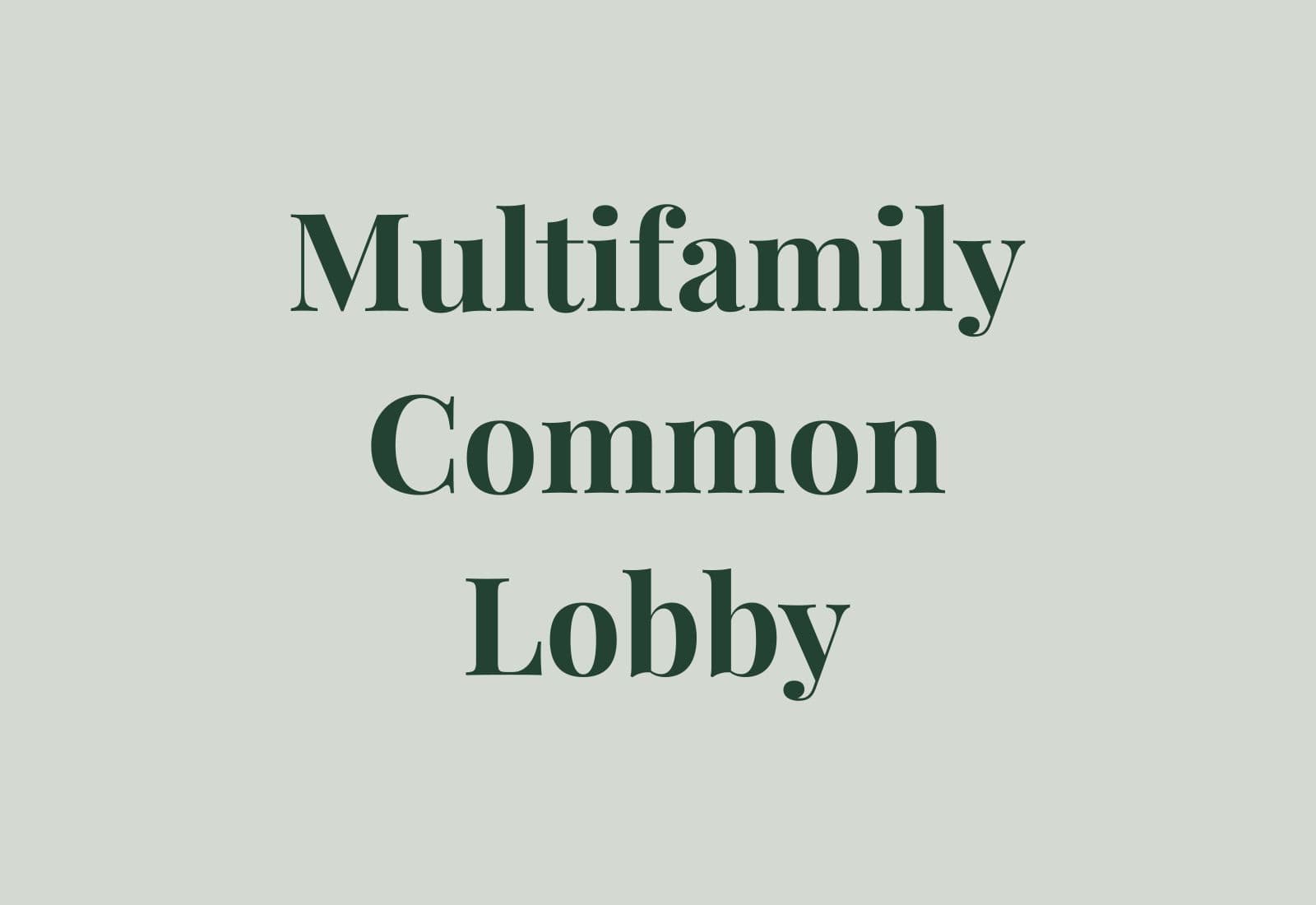 Multifamily lobby with durable finishes, clear wayfinding, and a restrained material palette.
