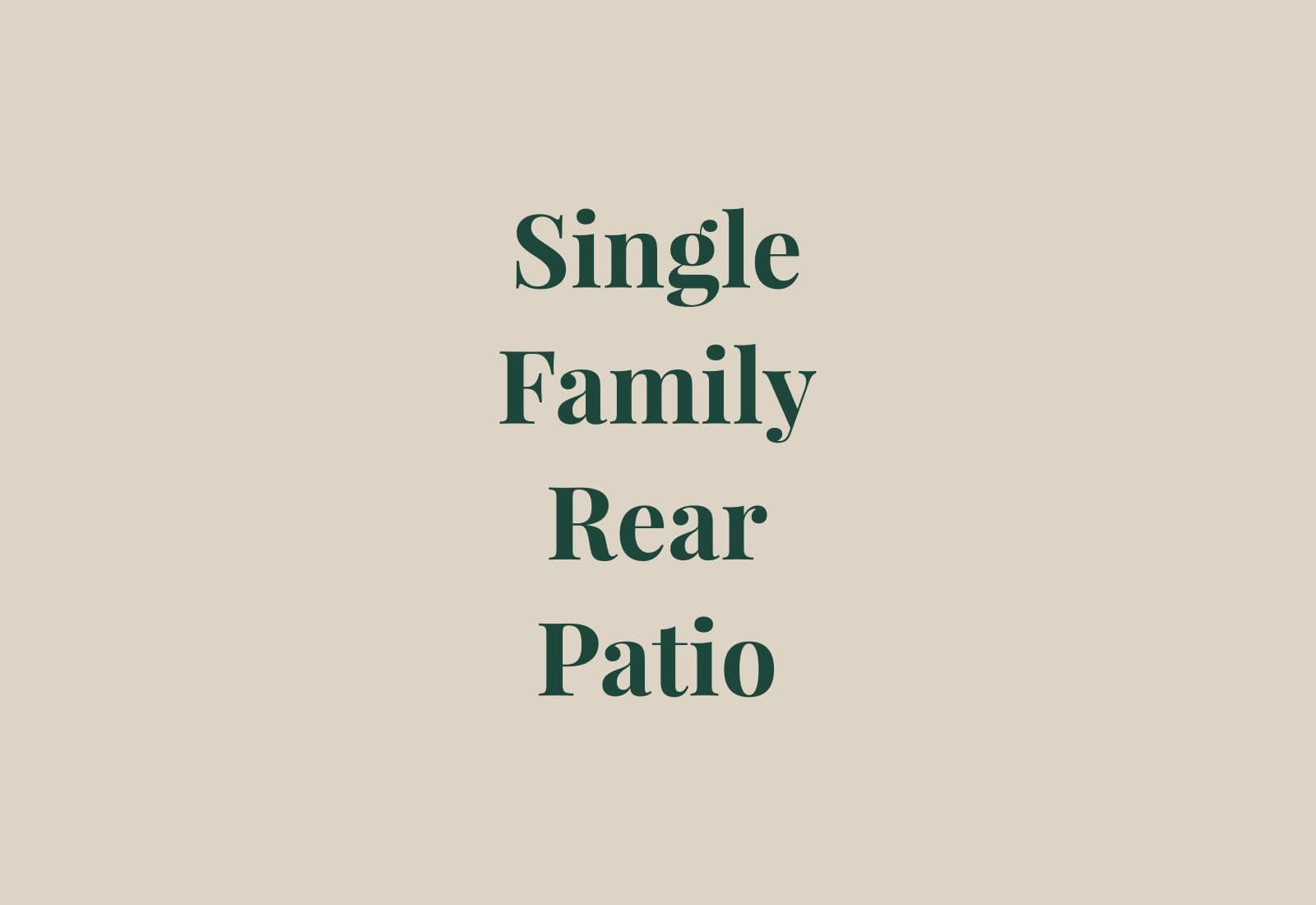 Single-family rear patio transition with indoor-outdoor connection and coordinated exterior detailing.